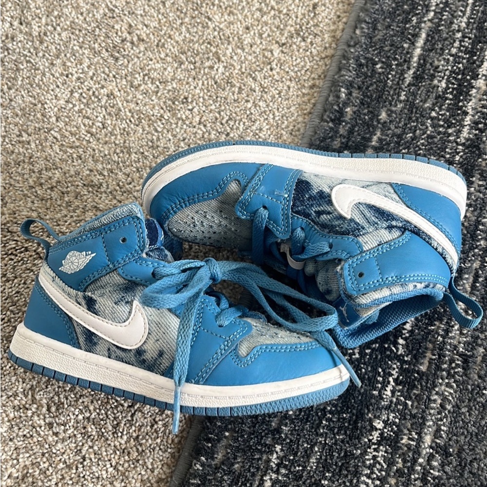 Blue jean Nikes toddler boy